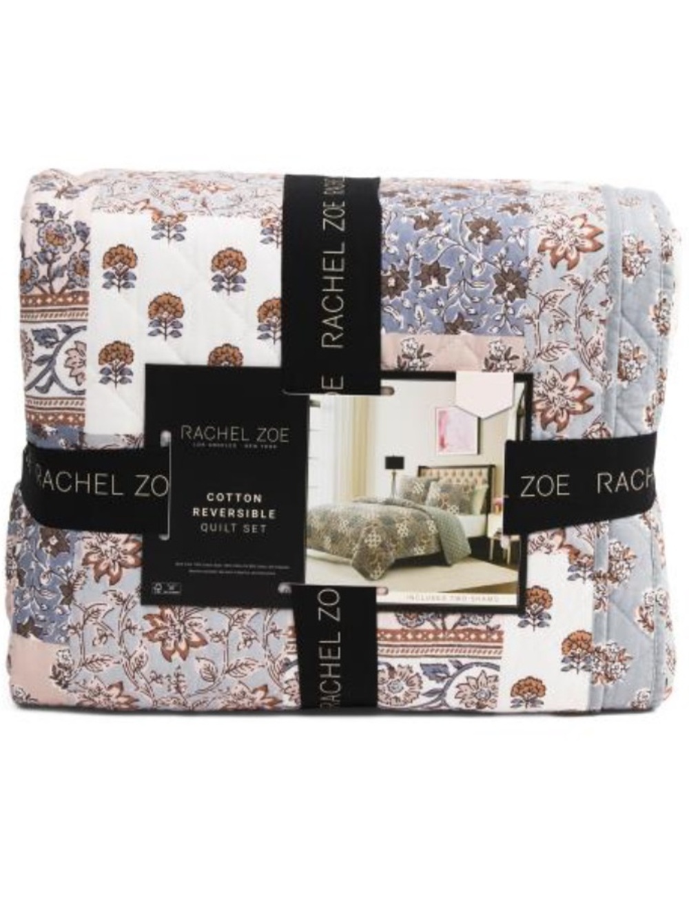 Rachel Zoe Cotton Reversible Quilt Set